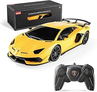 1:24 Scale Lambo Remote Control Car, Electric Sport Racing Hobby Lambo Toy Car Model Vehicle, RC Car Toys for 3 4 5 6 7 8 Boys and Girls(Yellow)