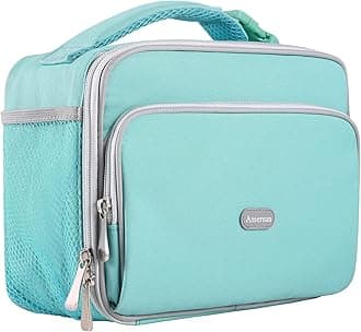 Amersun Kids Lunch Box-Patent Design, Insulated School Lunch Bag with Padded Liner Keep Food Warm Cold for Long Time, Sea Blue