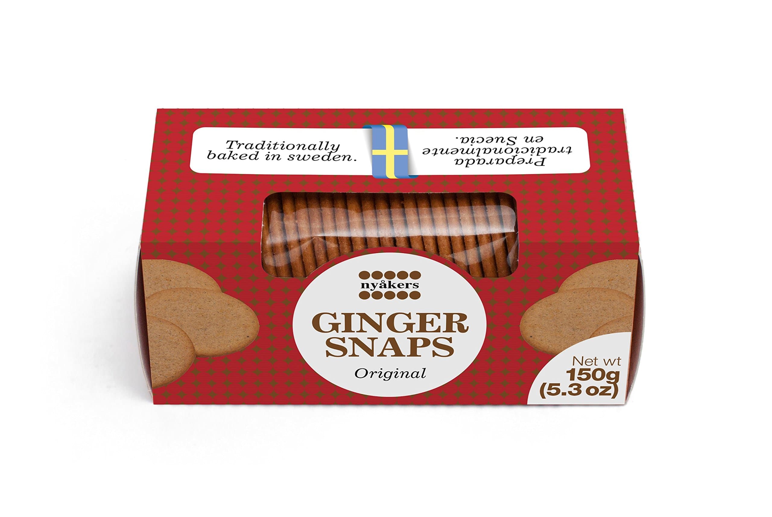 Nyakers Swedish Ginger Snaps, Original Flavor, 150 grams