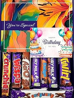 Benerry Chocolate Gift Box Hamper - 8 Treats Birthday Gift - Dairy Milk Style Sweet Box of Chocolates