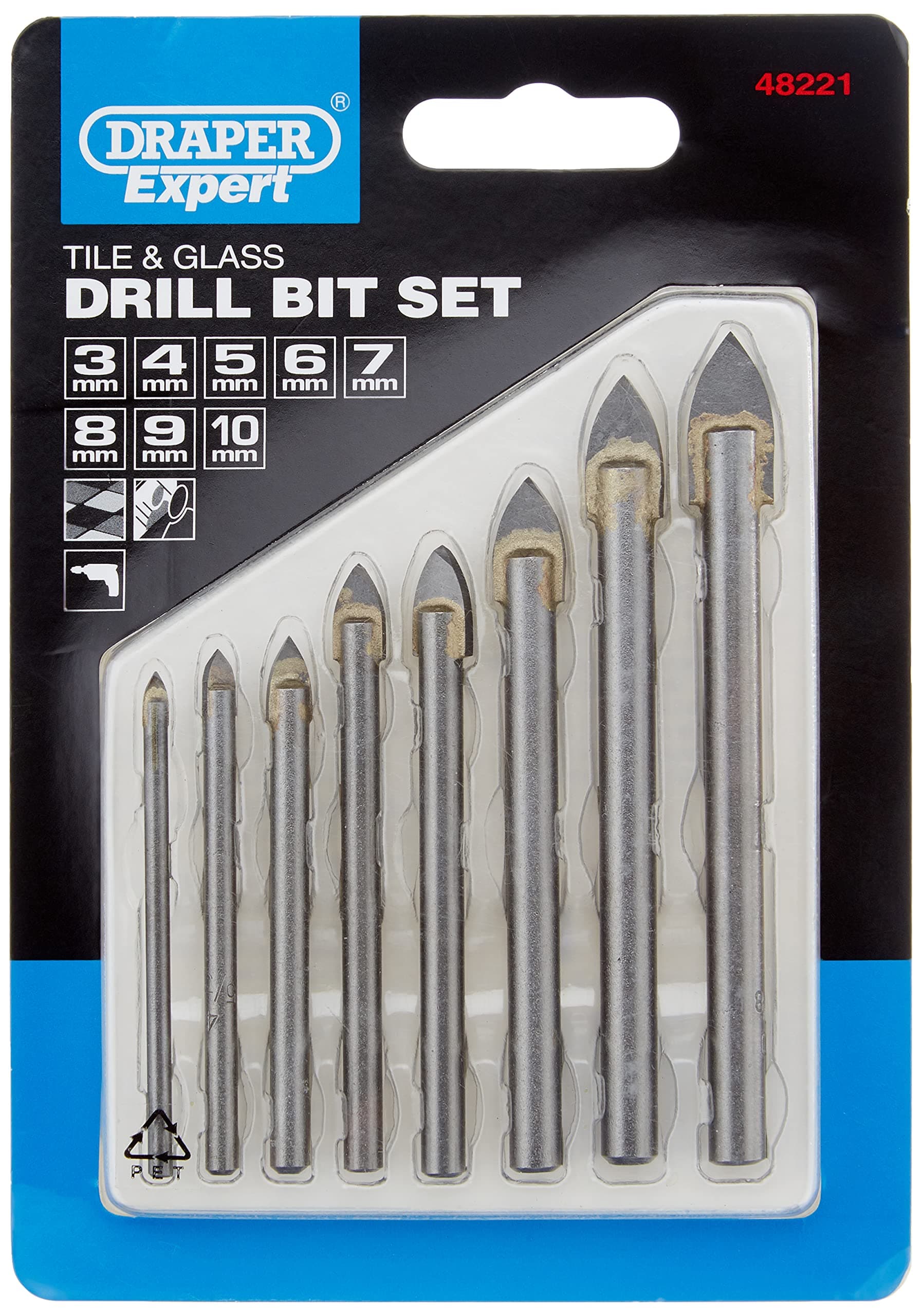 Draper 48221 Expert Tile and Glass Drilling Set (8 Pieces)