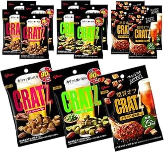 Cratz Assorted Set 3 Types 15 Bags (Pepper Bacon・Edamame・Chicken with Black Pepper) Ezaki Glico Snack Mix Perfect with Alcohol Beer glico cratz