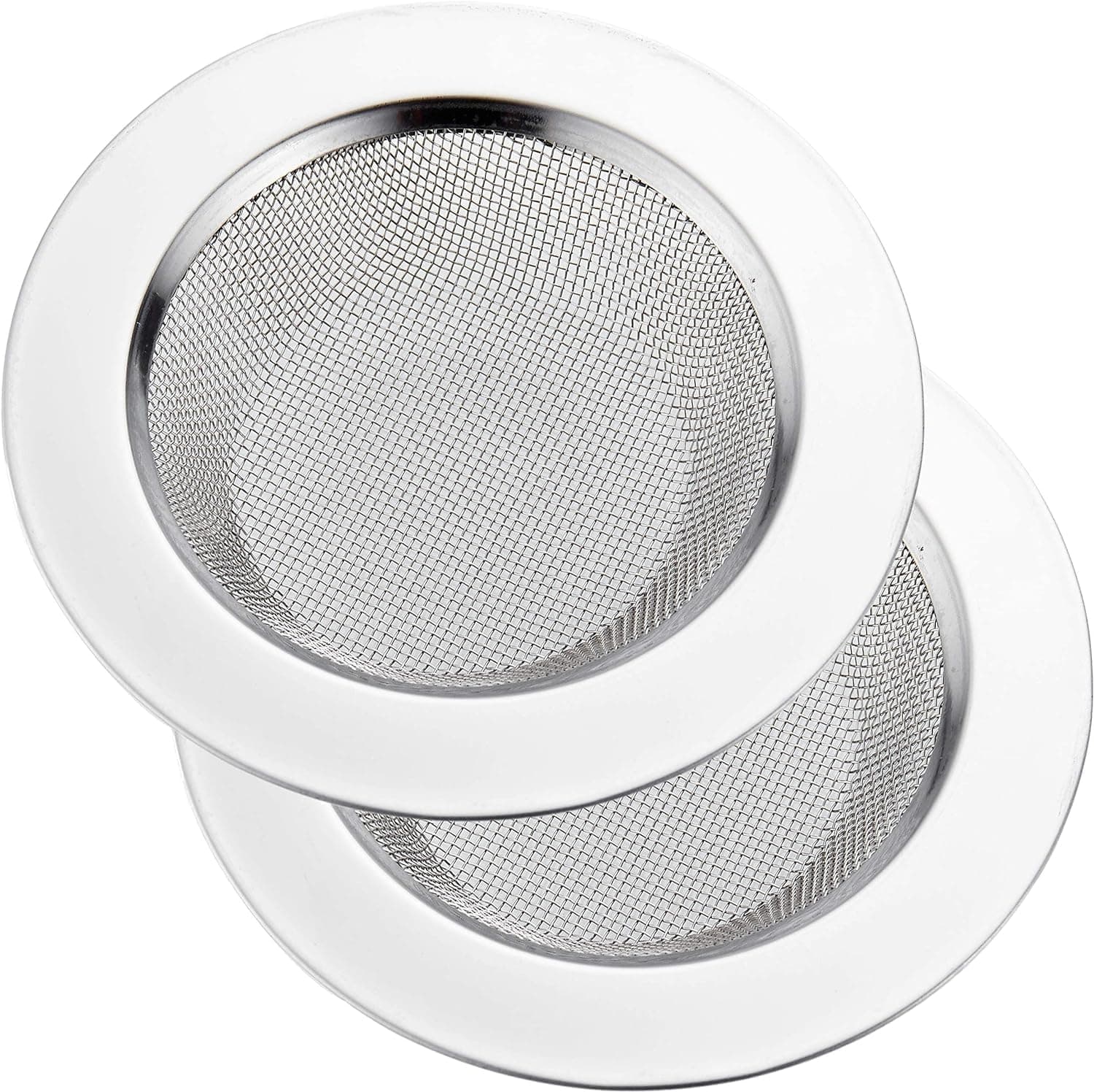 2 PCS Kitchen Sink Strainer Stainless Steel, Kitchen Sink Drain Strainer， Sink Strainers with Large Wide Rim 4.5" Diameter for Kitchen Sinks
