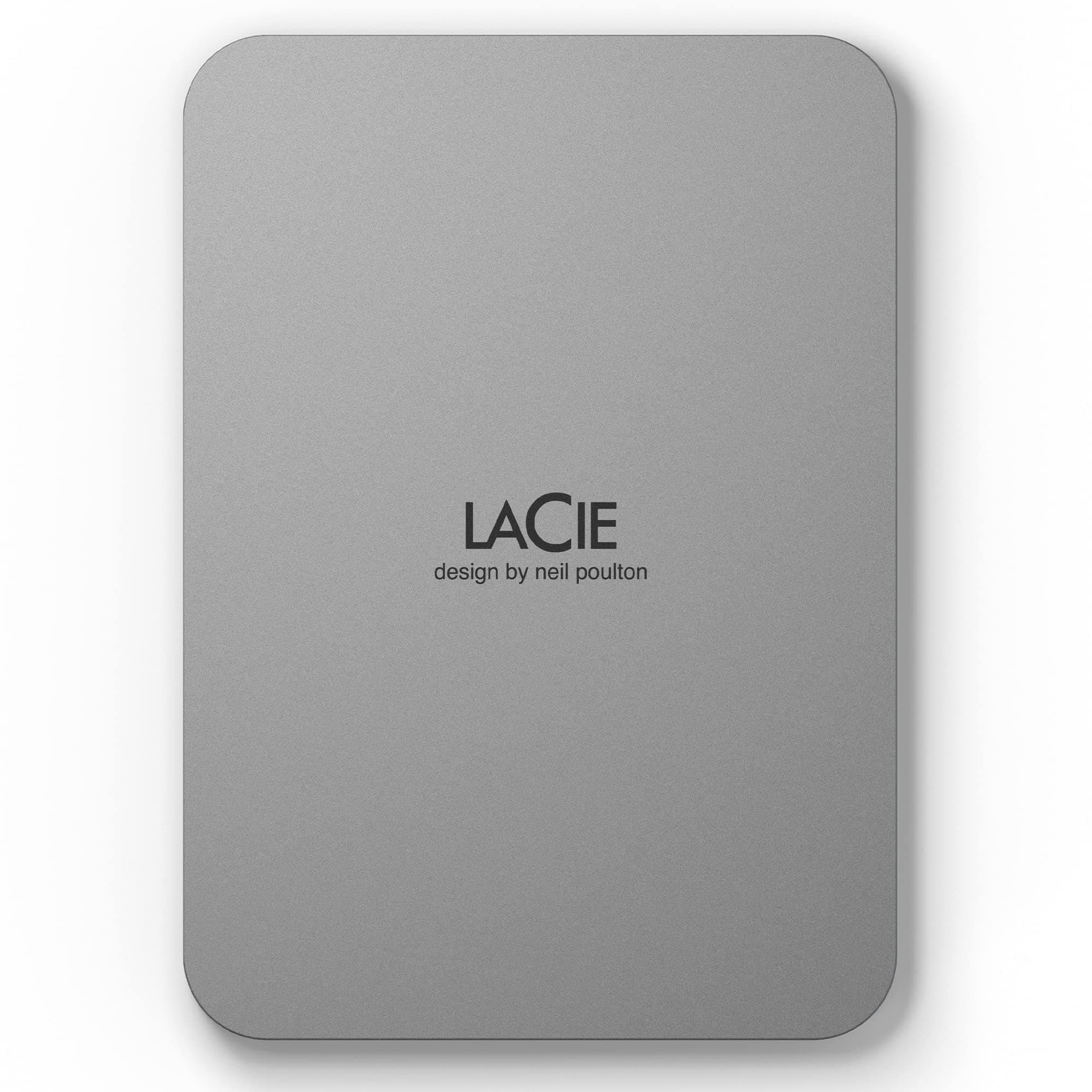 LaCie Mobile Drive Moon 5TB, External Hard Drive Portable, USB-C, PC Mac iPad & iPhone, with Adobe Creative Cloud (STLP5000400)