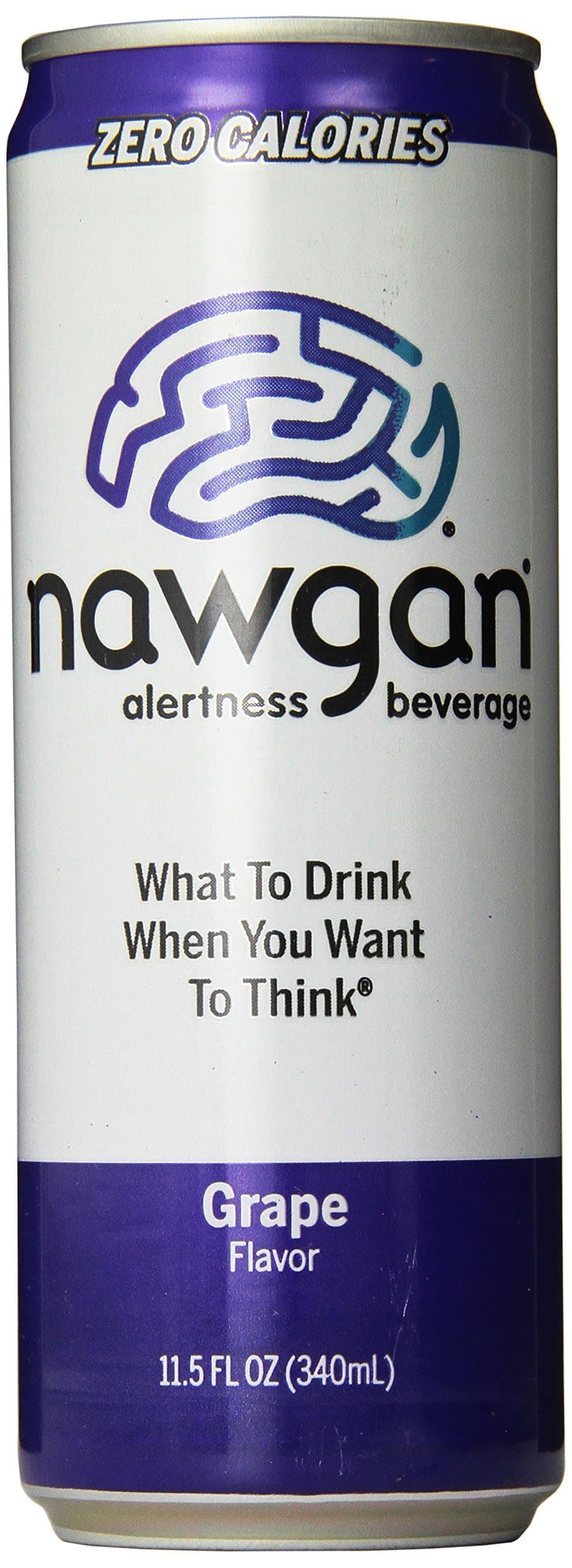 Nawgan Alertness Beverage, Grape, 11.5 Fl. Oz, 12 Count