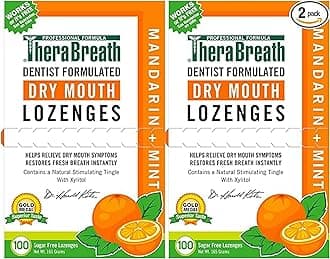 Dry Mouth Lozenges with Zinc, 100 Lozenges, Mandarin Mint, 100 Count (Pack of 2)