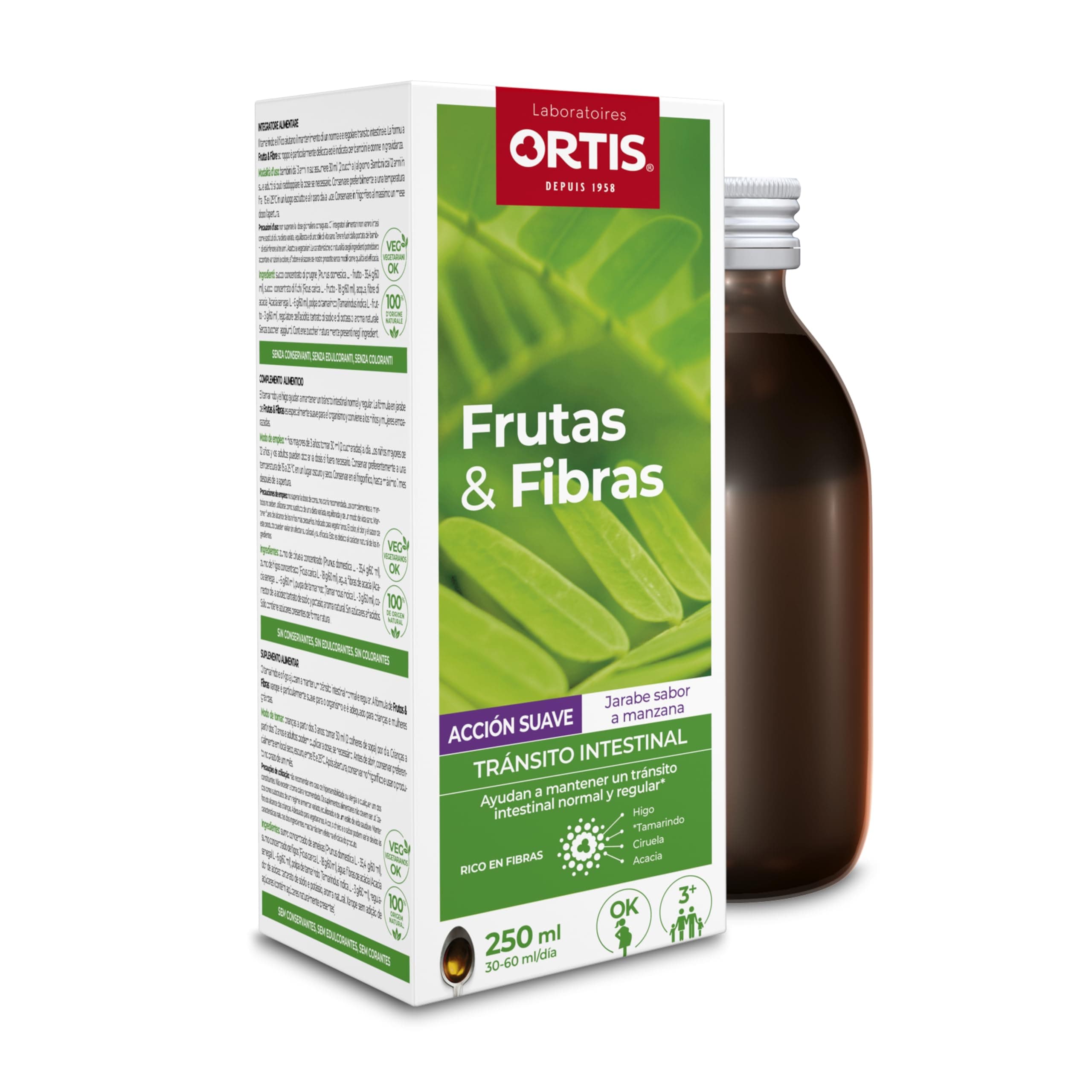 Ortis Fruit and Fiber Syrup 250Ml Delicate.