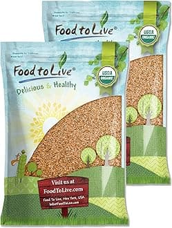 Food to Live Organic Hulled Barley, 20 Pounds Non-GMO, 100% Whole Grain, Kosher, Vegan, Bulk. For Home Brewing, Grinding. High in Fiber. For Chili, Hot Cereal, Salads, Soup. Product of the USA