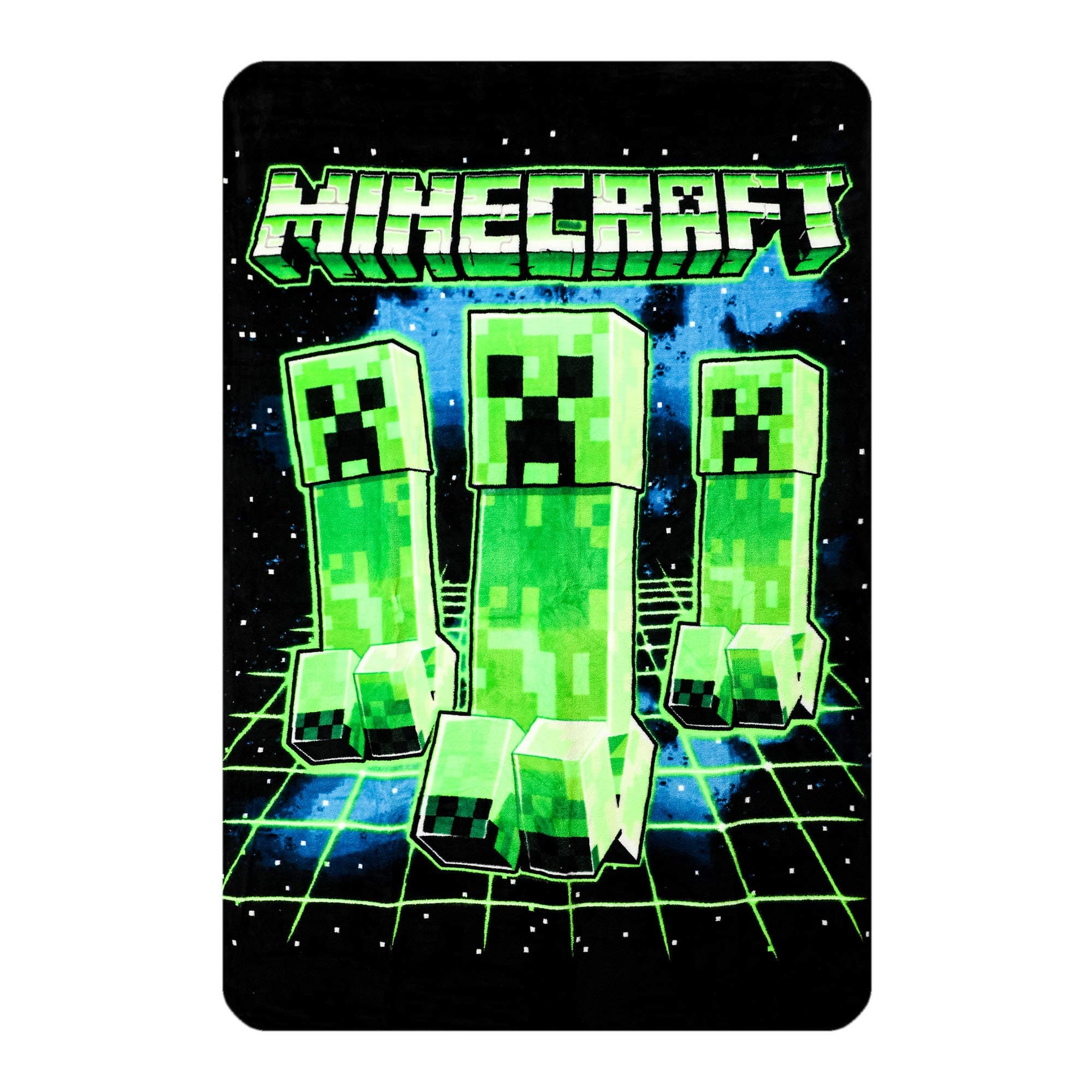Bioworld Digital Print Minecraft Creepers Throw Blanket