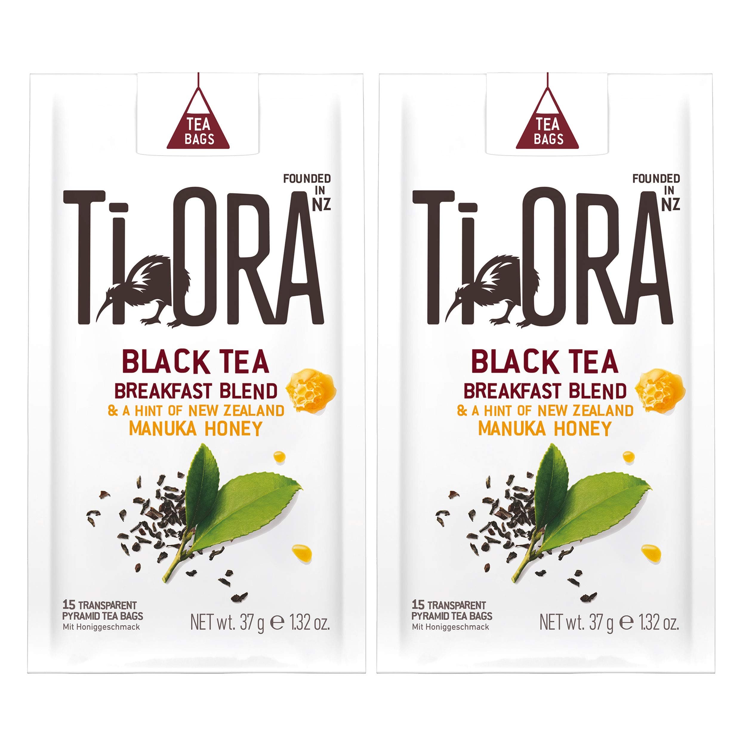 Ti Ora Black Tea, Black Tea, Tea Beverage, 30 Tea Bags, 2.5 g each.