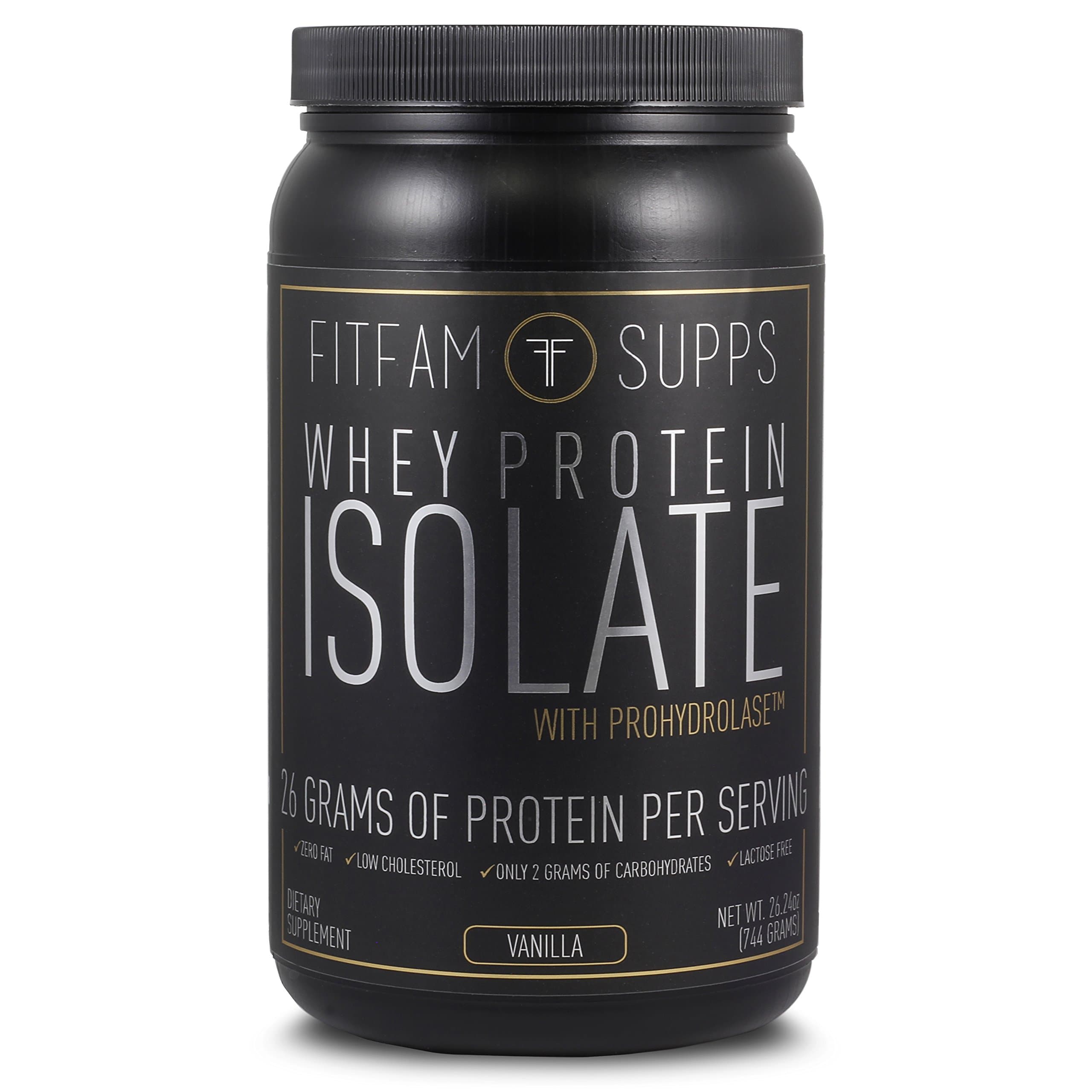 FitFam Pure Whey Protein Powder Isolate Vanilla with Prohydrolase