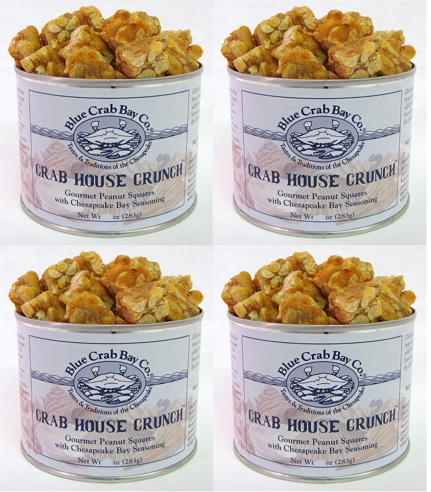 Blue Crab Bay "Crab House Crunch" - 9 Oz. Tins (Pack of 4)
