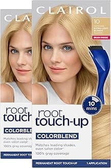 Root Touch-Up by Nice'n Easy Permanent Hair Dye, 10 Extra Light Blonde Hair Color, Pack of 2