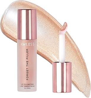 - Lawless Forget the Filler Lip Plumping Line Smoothing Gloss - Glazed - Premium Volumizing Lip Gloss with Natural Ingredients Designed to Plump, Firm, and Hydrate Lips 0.11 oz