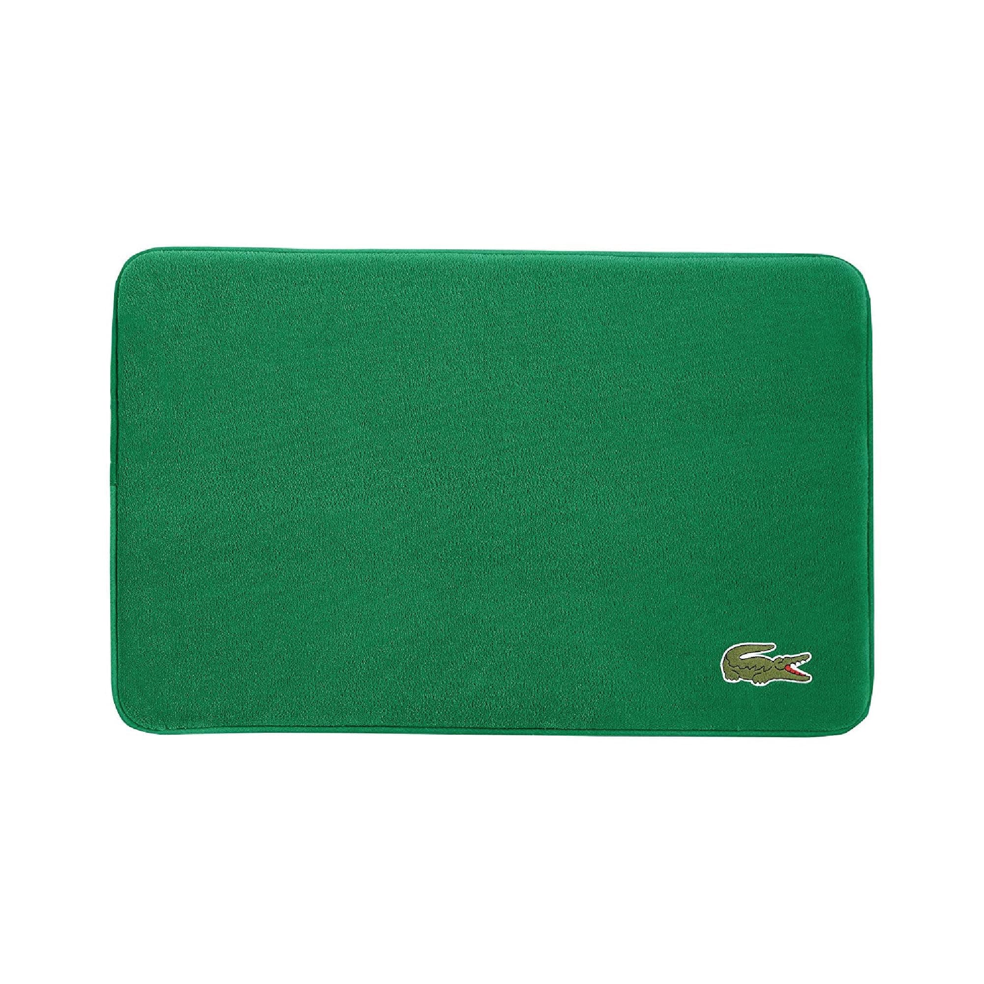 Lacoste Crocodile Bath Mat, Memory Foam Rug, Field Green 19x30