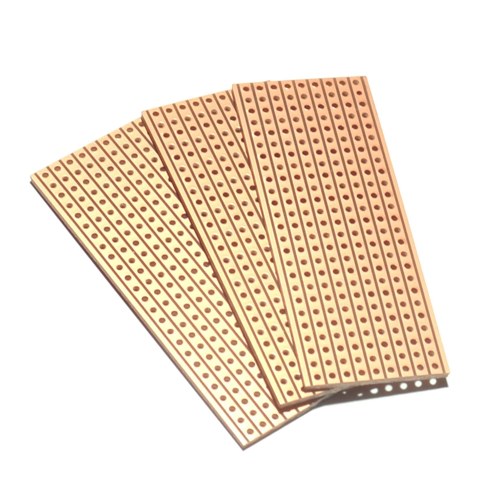 Small Prototying Copper Clad Stripboard 25 X 64mm Pack of 3