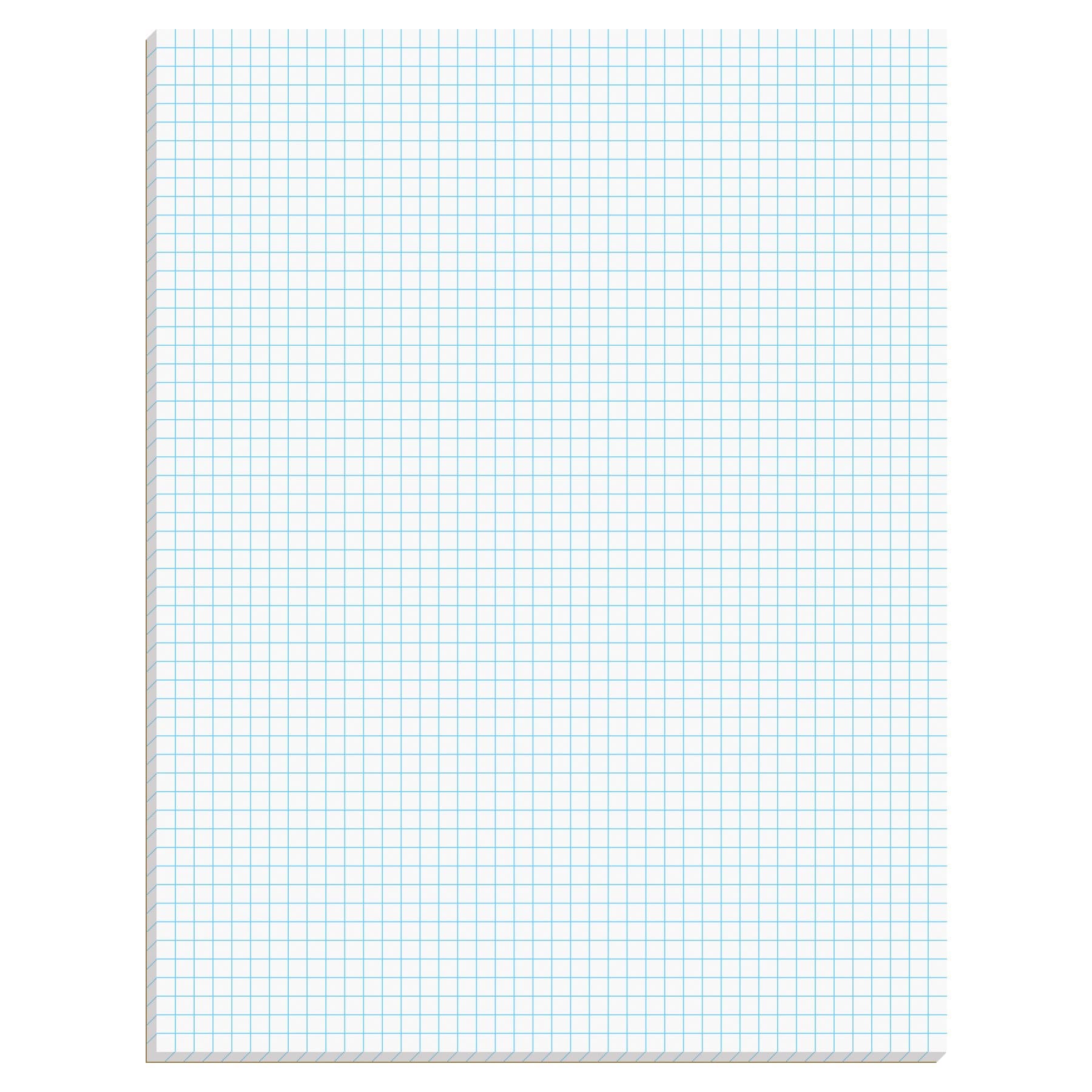 Efficiency Quadrille Pad, 8-1/2 x 11, White, 5x5, 50 Sheets per Pad, 10 Pads per Pack (22-032C)