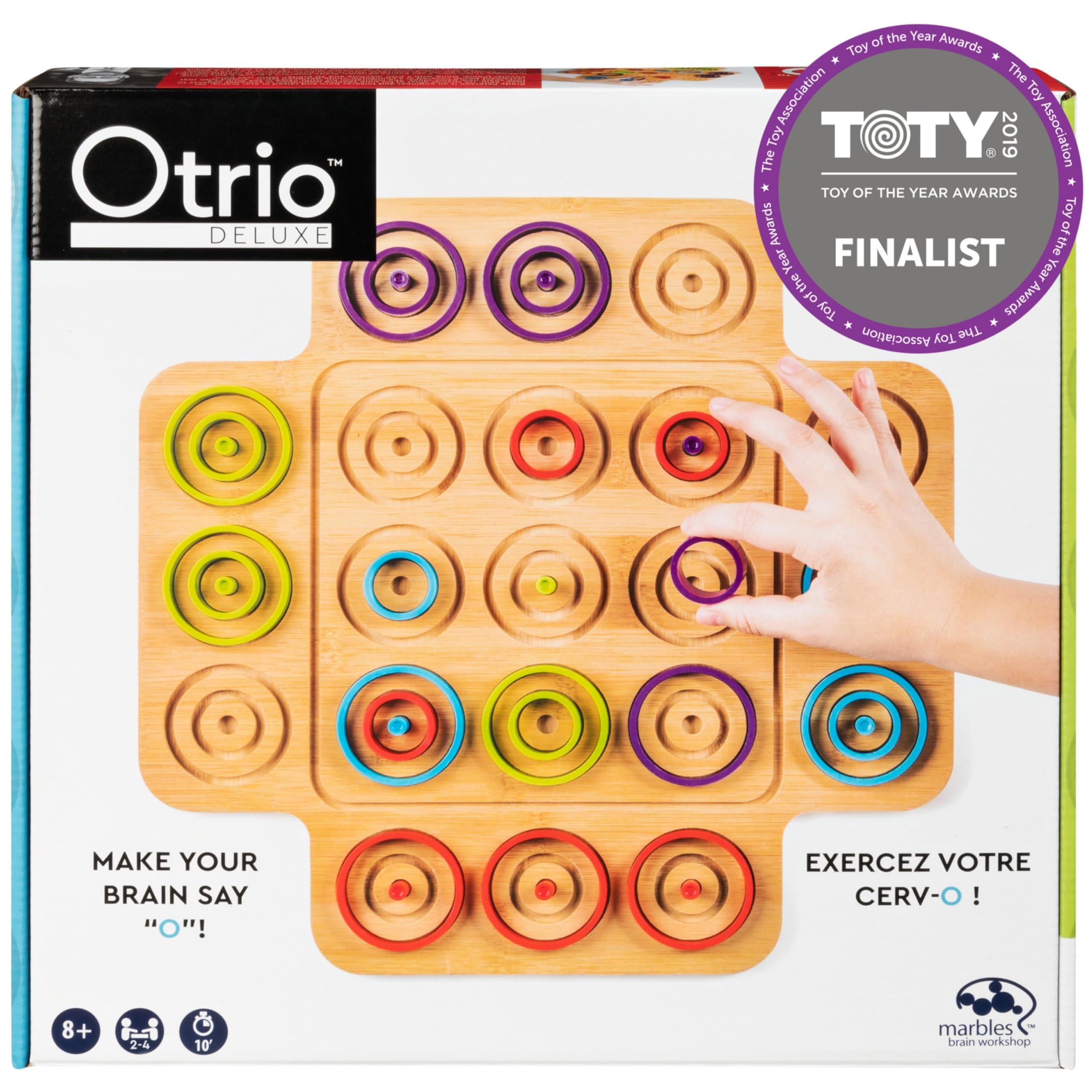 Spin Master Games, Otrio Wood Strategy Game, Interactive Puzzle Game, STEM Activity, 2 Players, for Ages 8 &Up