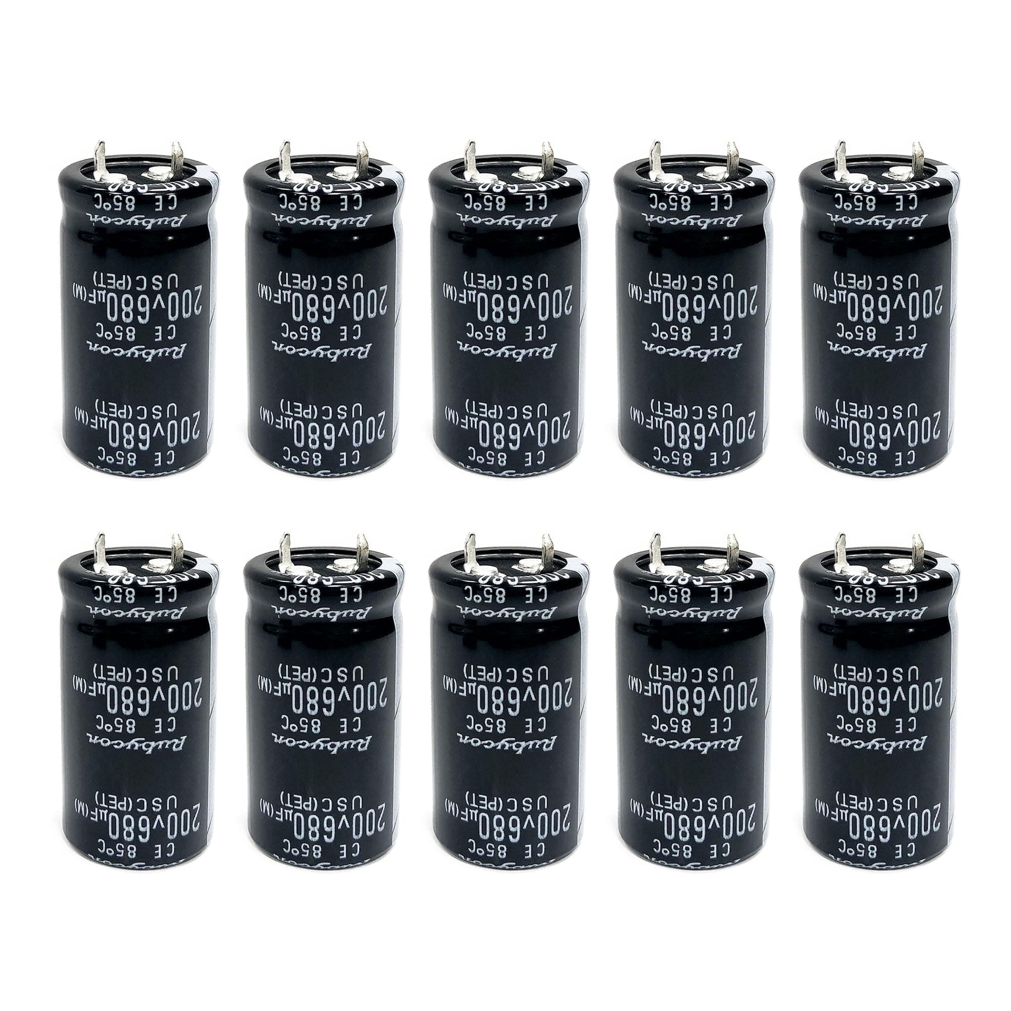 10pcs Rubycon USC 200V 680uF 22×40mm Aluminum Electronic Capacitors