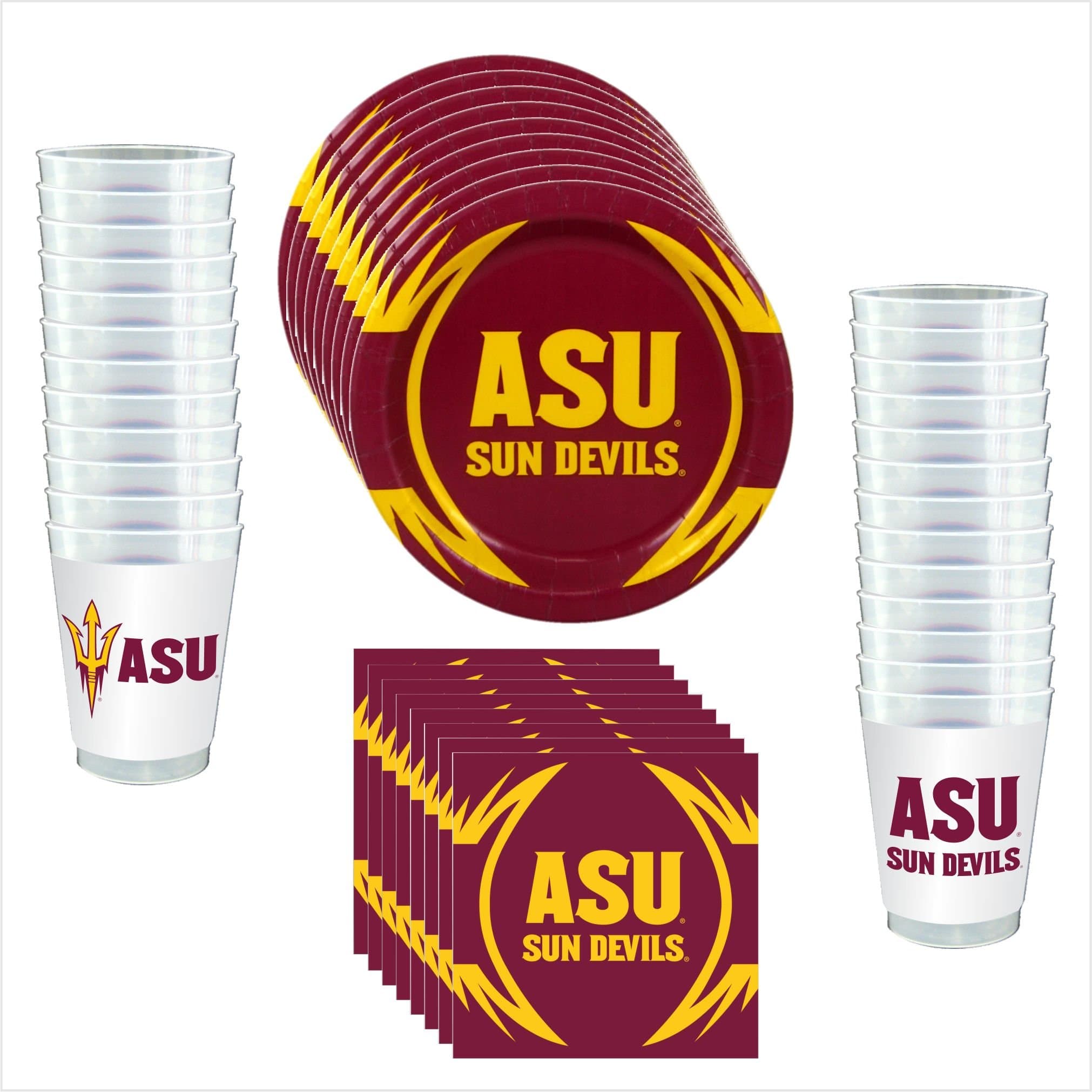 Westrick Arizona State Sun Devils Cups, Plates and Napkins for 24 Guests - 81 Pieces