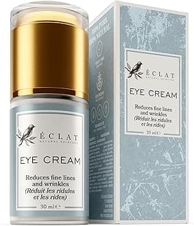 Eclat Skincare Under Eye Cream for Dark Circles & Puffiness – Anti Aging Formula for Wrinkles - Moisturizer for Fine Lines, Crows Feet & Eye Bags – Hydrating Treatment for Firming & Smoothing 30ml
