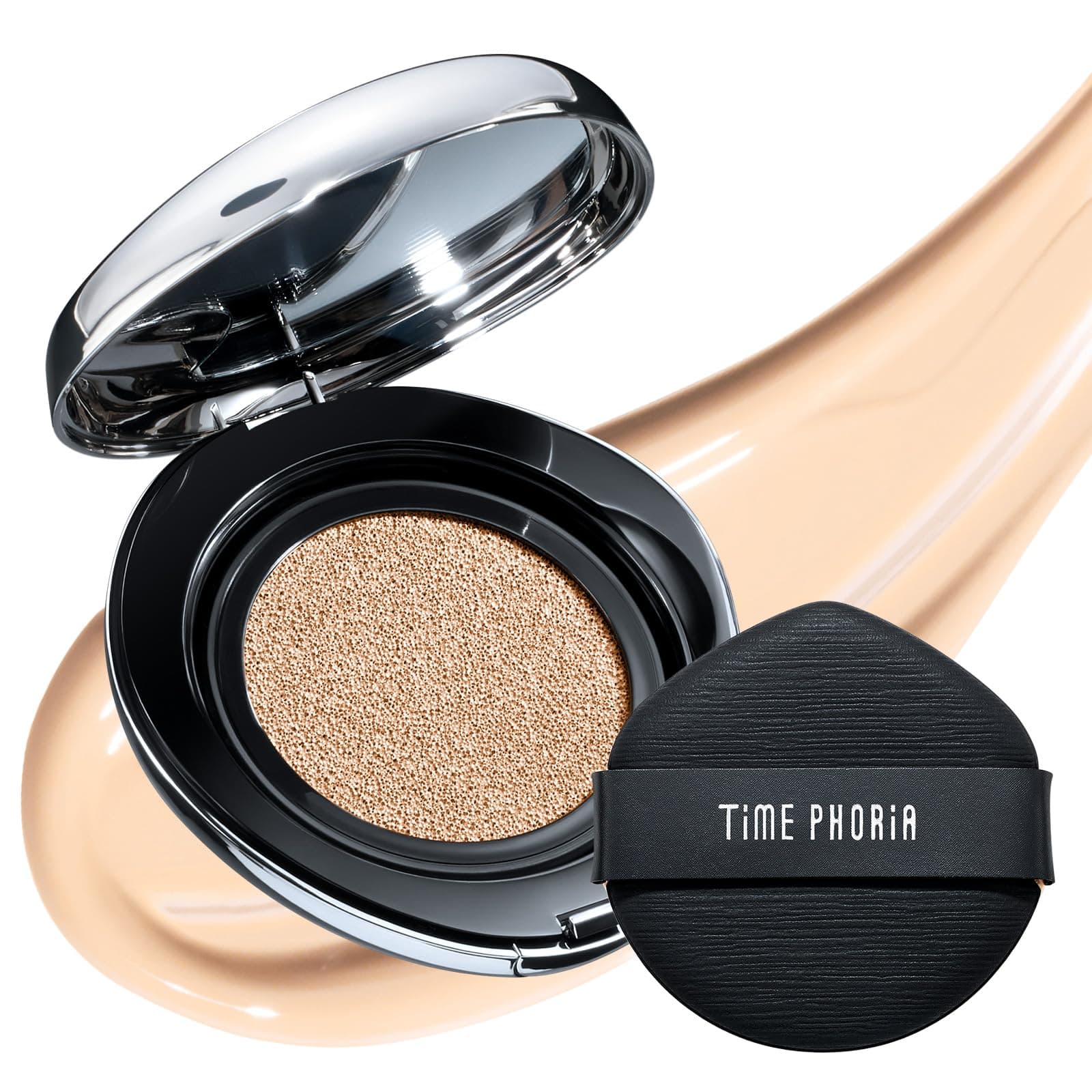 TIMEPHORIA Timeless Lumina Matte Cover Cushion Foundation -01 Creme, Full Coverage Air Cushion, Lightweight & Natural Flawless Matte Finish, 12H Oil Control, Long-Lasting, Waterproof, Sweatproof