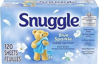 Snuggle Fabric Softener Dryer Sheets, Blue Sparkle, 120 Count