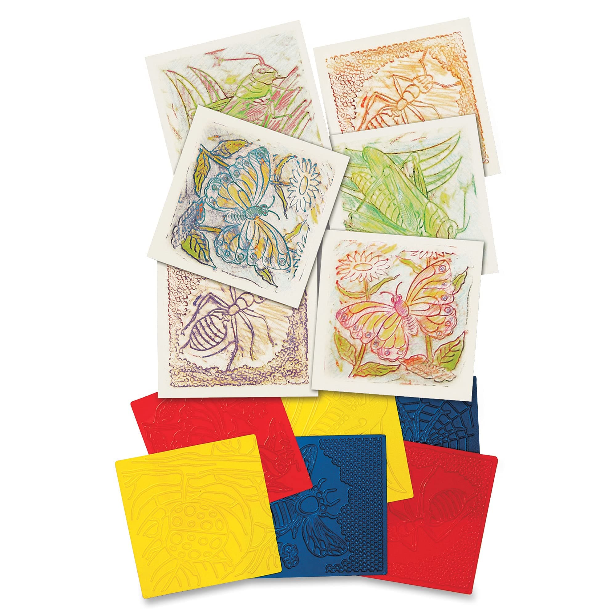 Roylco R-5843 Bugs Rubbing Plates, 0.25" Height, 10.5" Wide, 8" Length (6 per Package)