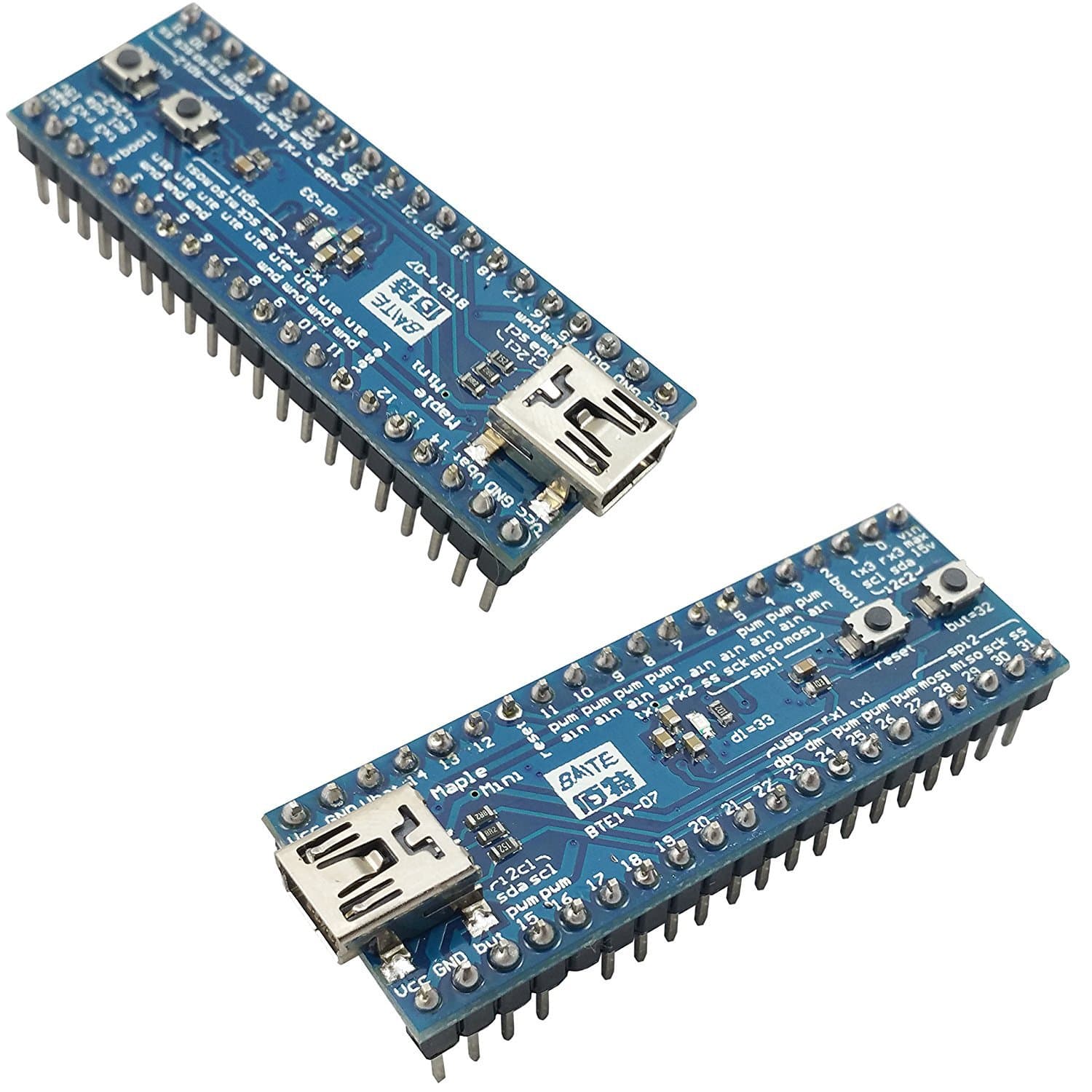 [initeq] 2-Pack Maple Mini STM32F103CBT6 USB-Programmable Development Board ARM STM32 w/Blue Pill++