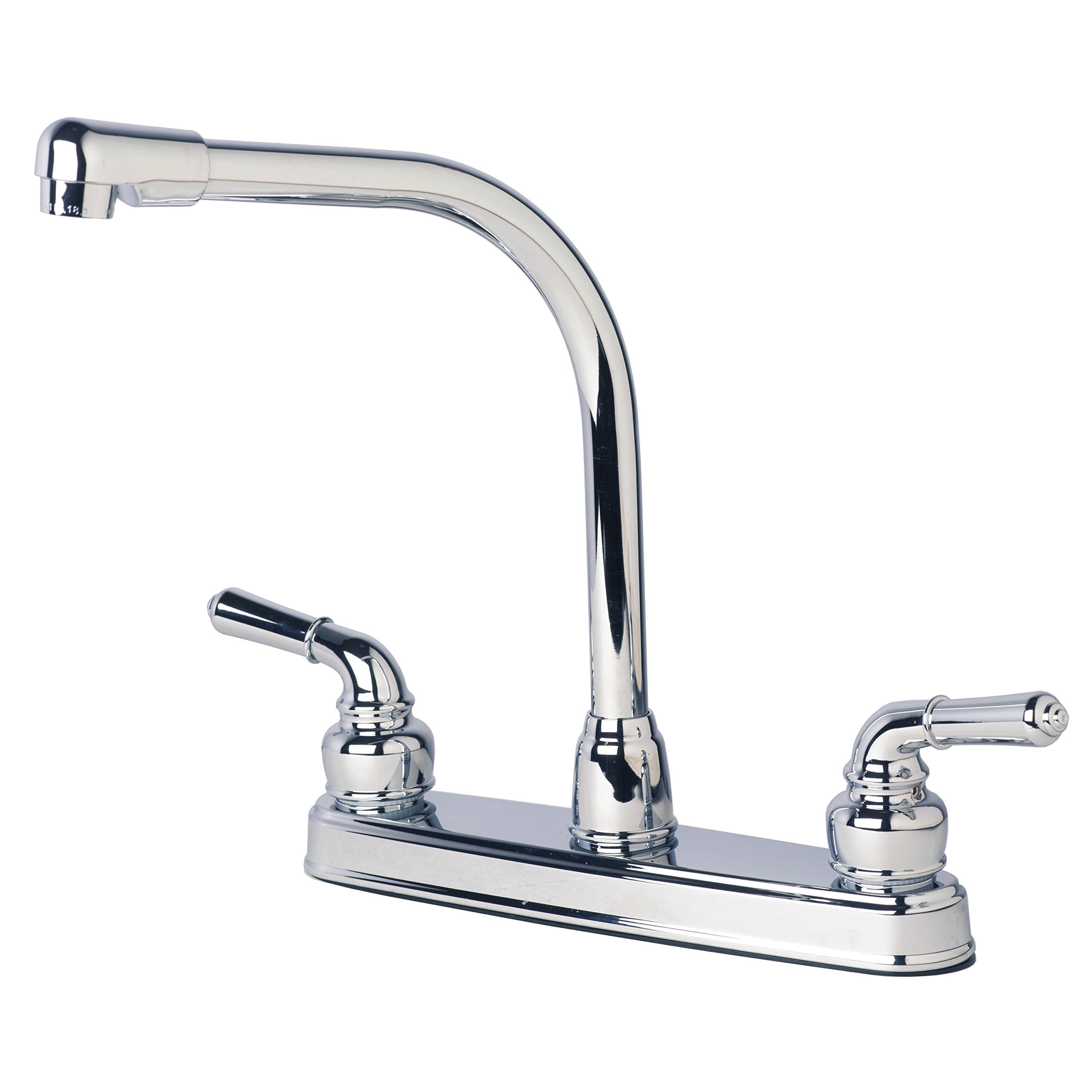RV/Motorhome Two Handle Non-Metallic High Rise Swivel Kitchen Faucet