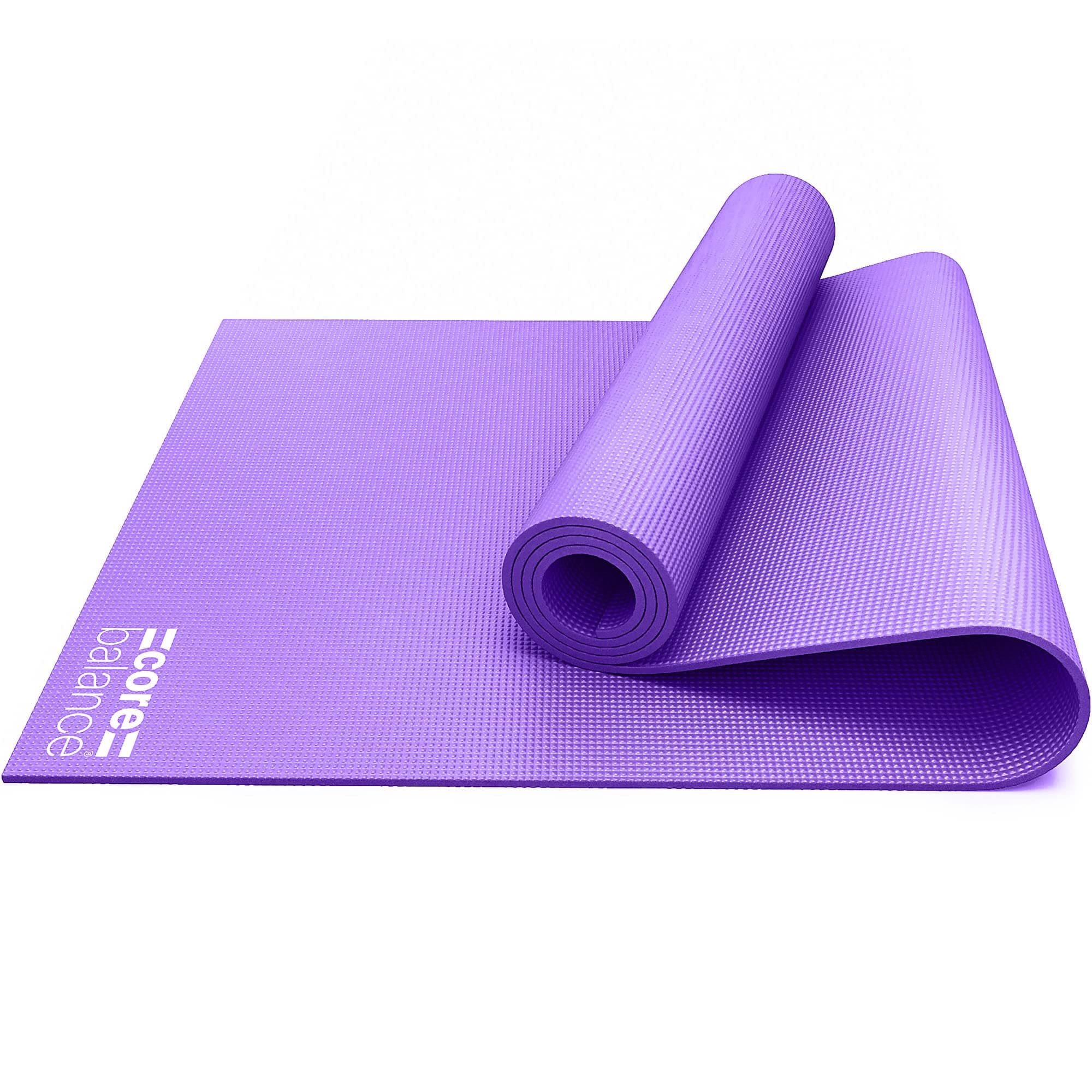 Core Balance Yoga Mat, Thick Foam 6mm, Non Slip, Exercise Fitness Gym, Compact Lightweight With Carry Strap