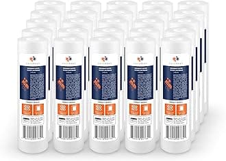 25-Pack of 1 Micron 10" Sediment Water Filter for Any Standard RO Unit by Aquaboon