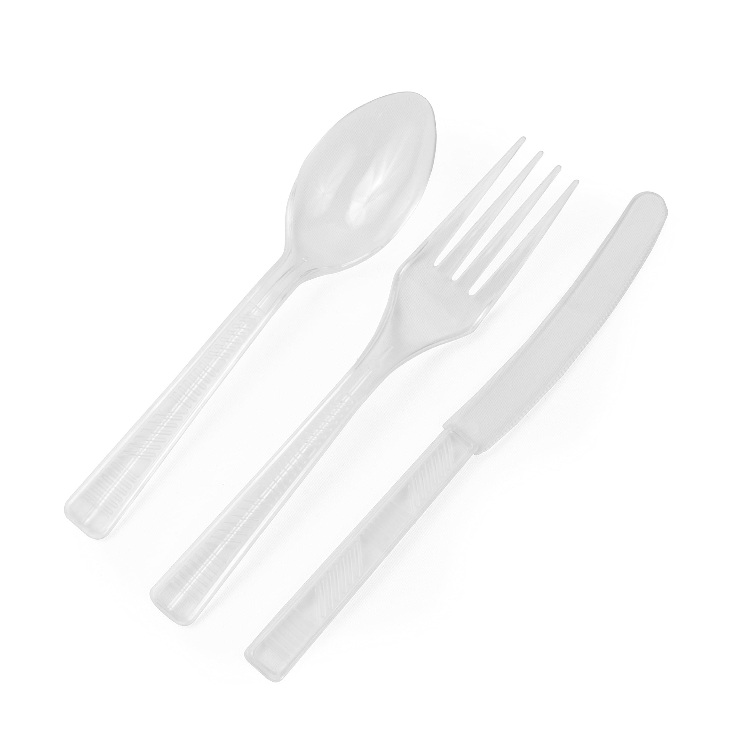 Concept Party Products 300 Piece Plastic Cutlery Pack, Clear