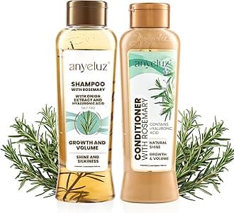 ANYELUZ Rosemary Shampoo and Conditioner Set - With Hyaluronic Acid and Natural Extracts, Strengthens and Hydrates Hair for Shine and Vitality - ¡Tu Cabello Fuerte!
