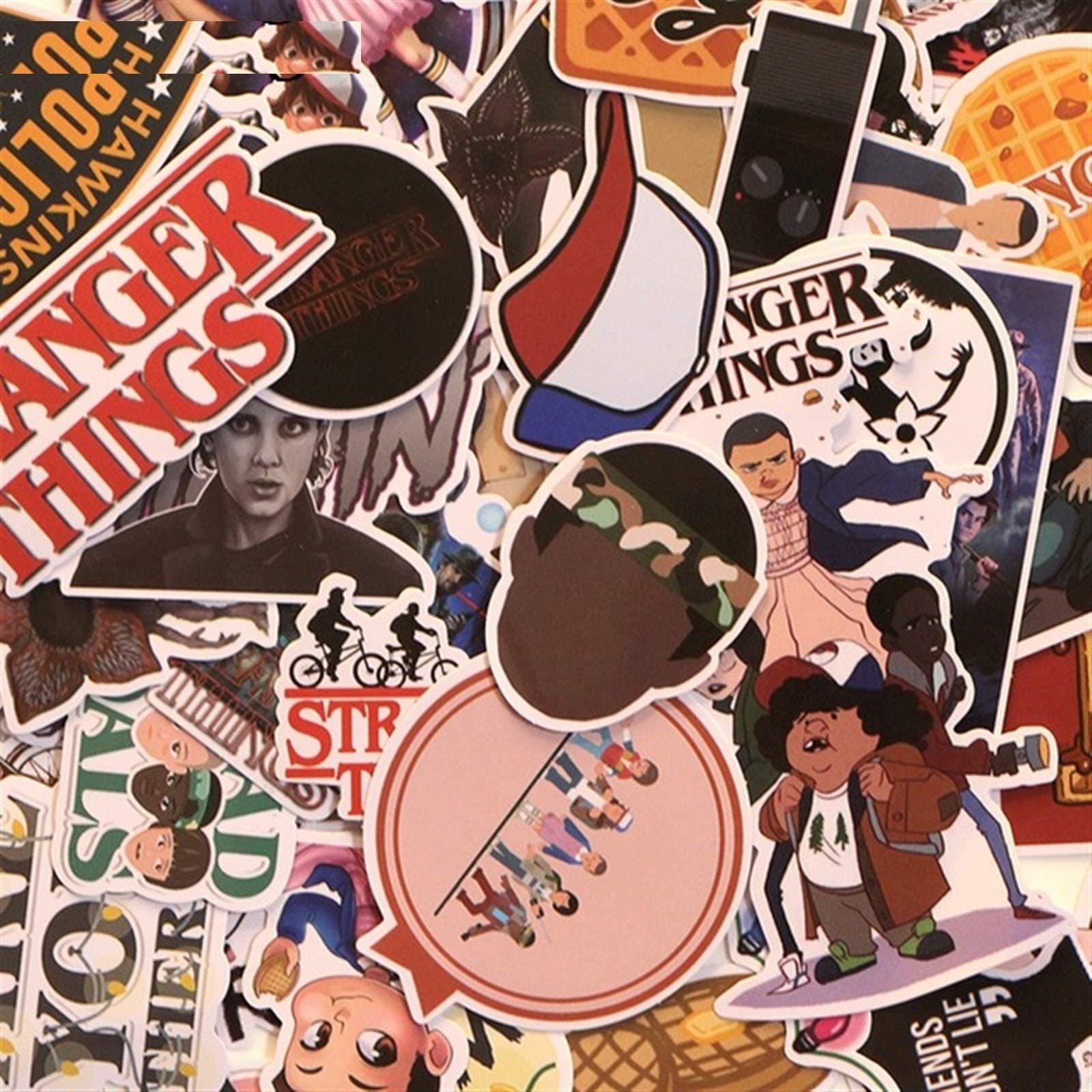 Friends store 66pcs Stranger Things DIY 90s Art Print Notebook Phone Luggage Laptop Bicycle Scrapbooking Album Decals Stickers