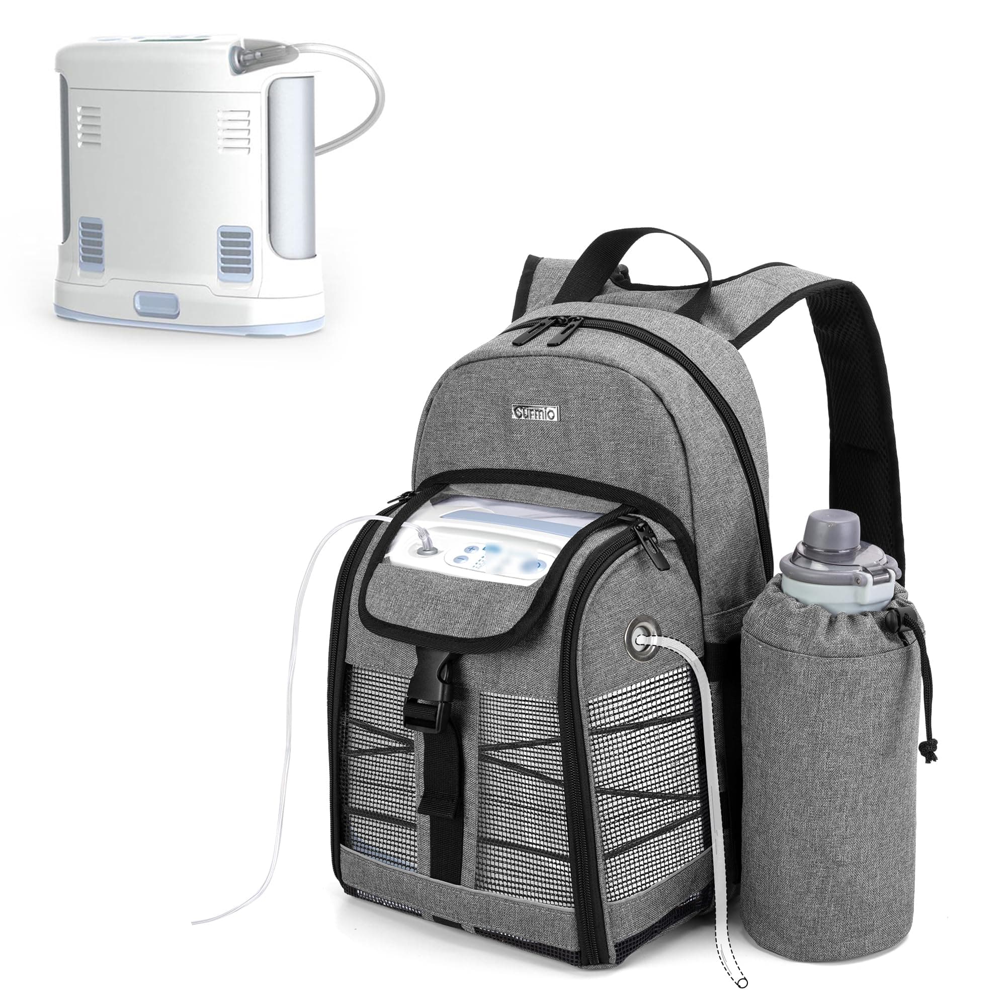 Portable Oxygen Concentrator Backpack, POC Carrying Bag Compatible for Inogen, OxyGo and Caire Units, Bag Only