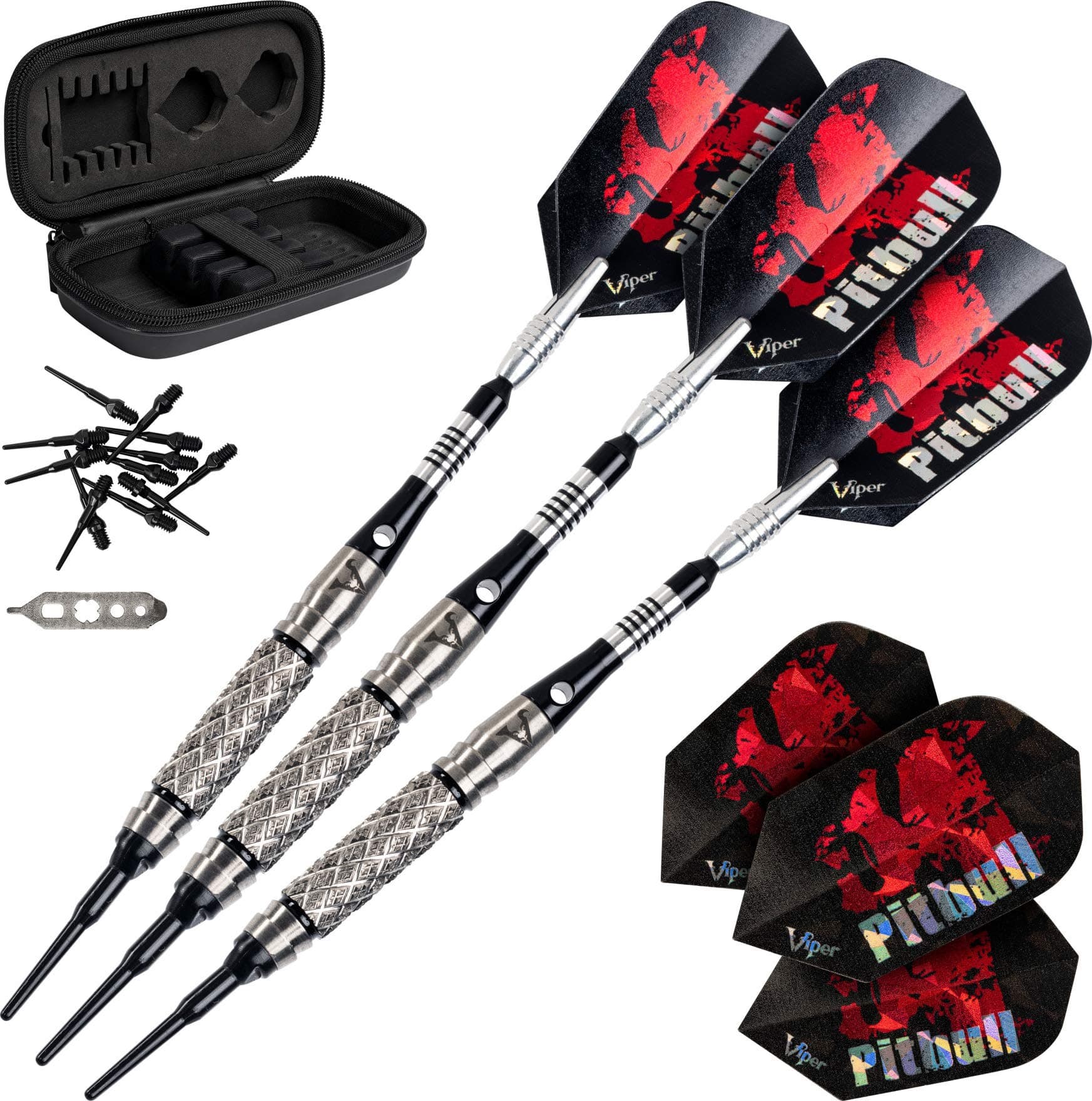 Pitbull 90% Tungsten Soft Tip Dart Set, 18 Grams