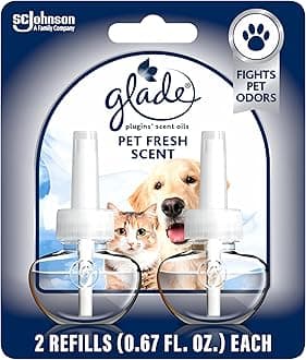 Glade PlugIns Refills Air Freshener, Pet Fresh Scent, Scented and Essential Oils for Home and Bathroom, 0.67 Fl Oz, 2 Count