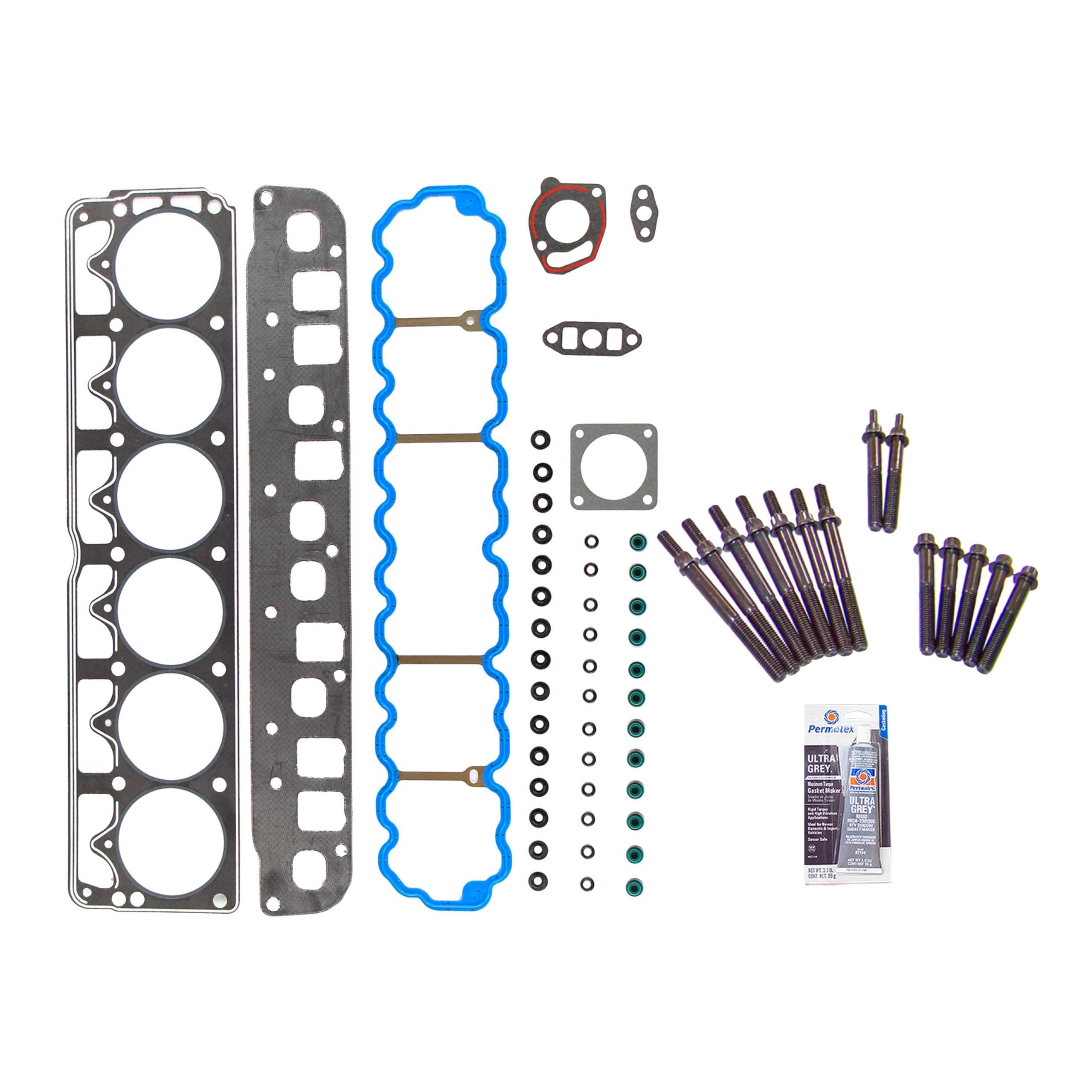 CPWK38 Head Gasket Set Head Bolt Kit Fits: 96-98 Jeep Cherokee 4.0L L6 OHV 12v Cu.242 VIN S
