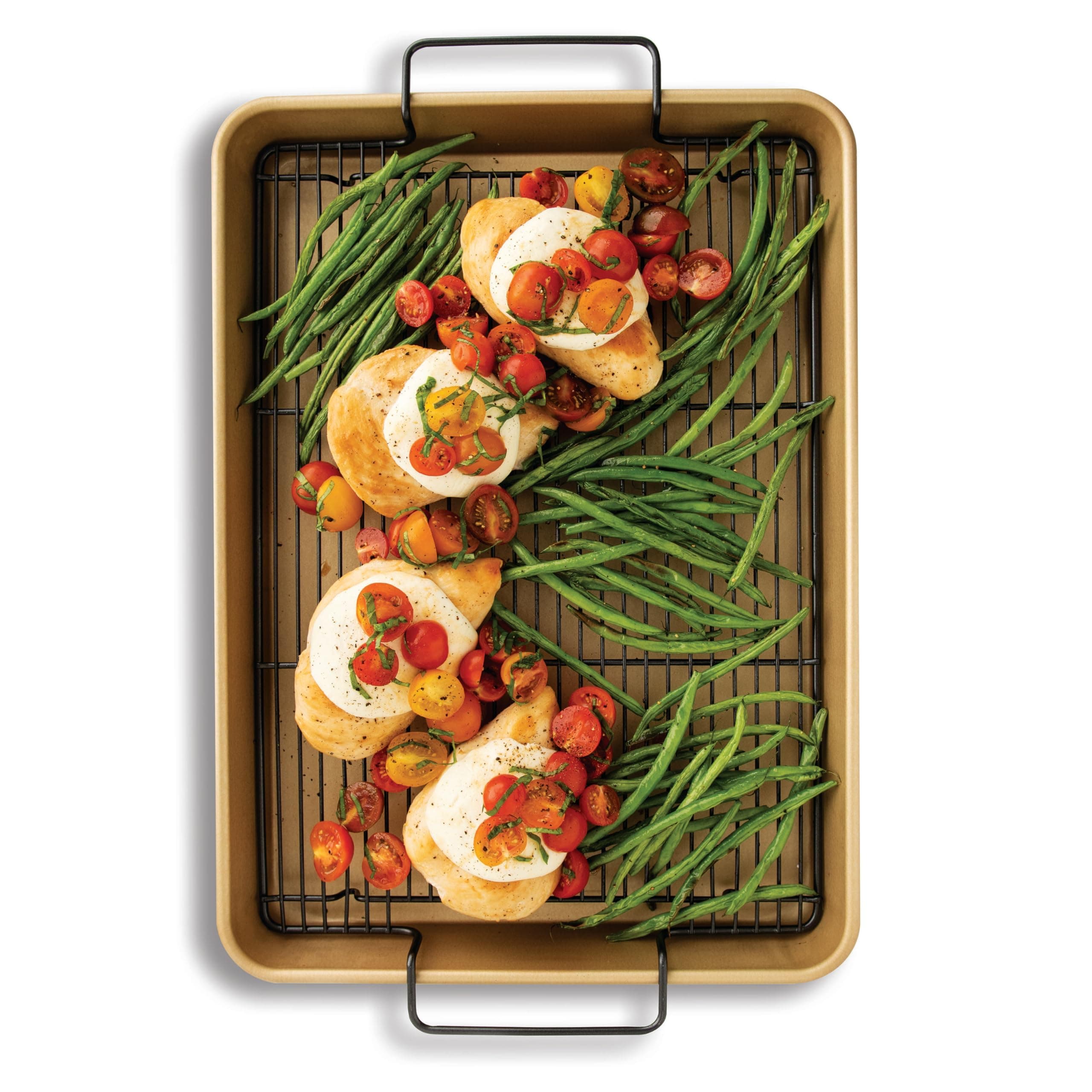 Nordic Ware High-Sided Oven Crisp Baking Tray Nonstick Bakeware, Half Sheet