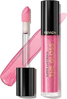 Revlon Super Lustrous Lip Gloss, Non-Sticky, Hydrating, High Shine Finish, 210 Pinkissimo, 0.13 oz