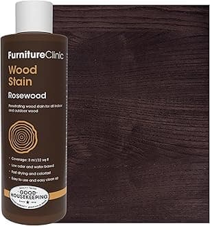 Furniture Clinic Wood Stain (Rosewood) - Fast Drying, Highly Concentrated and Easy to Apply - Stain for All Wood Inside or Outside - 250ml