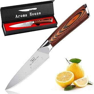 Paring Knife, 4" Kitchen Fruit Knife Utility Knife Peeling Knife, German High Carbon Stainless Steel with Ergonomic Handle, Kitchen Gift.