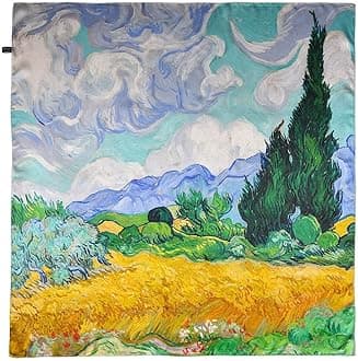 Grace Scarves 100% Silk Scarf, Large, Artists Collection (van Gogh & Monet)
