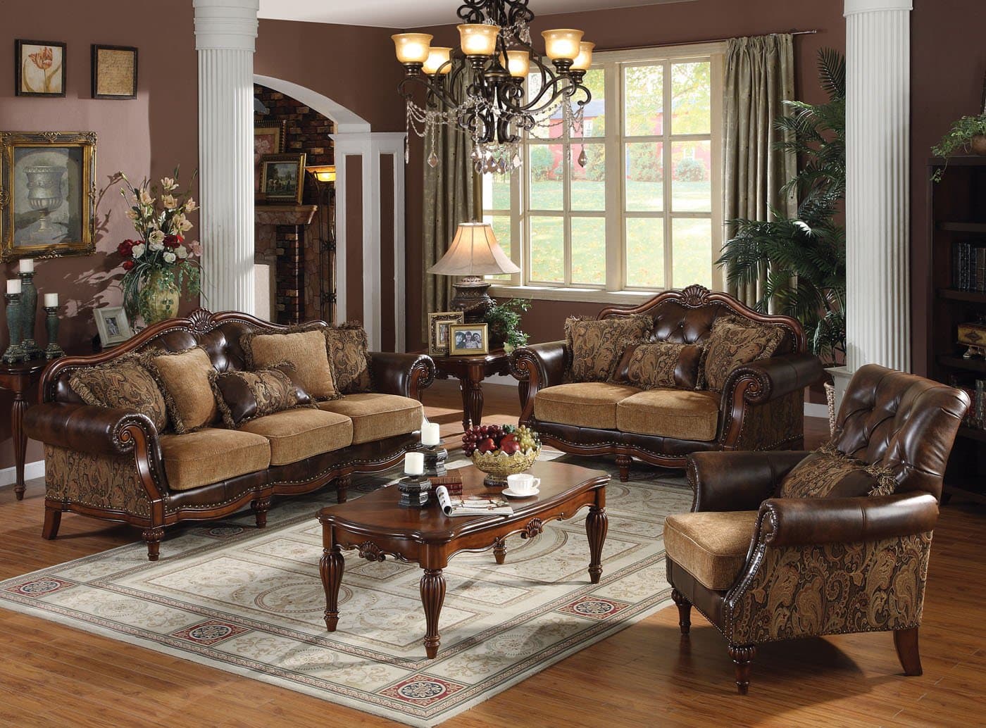 Dreena Collection 3pc Set: Sofa, Loveseat & Chair