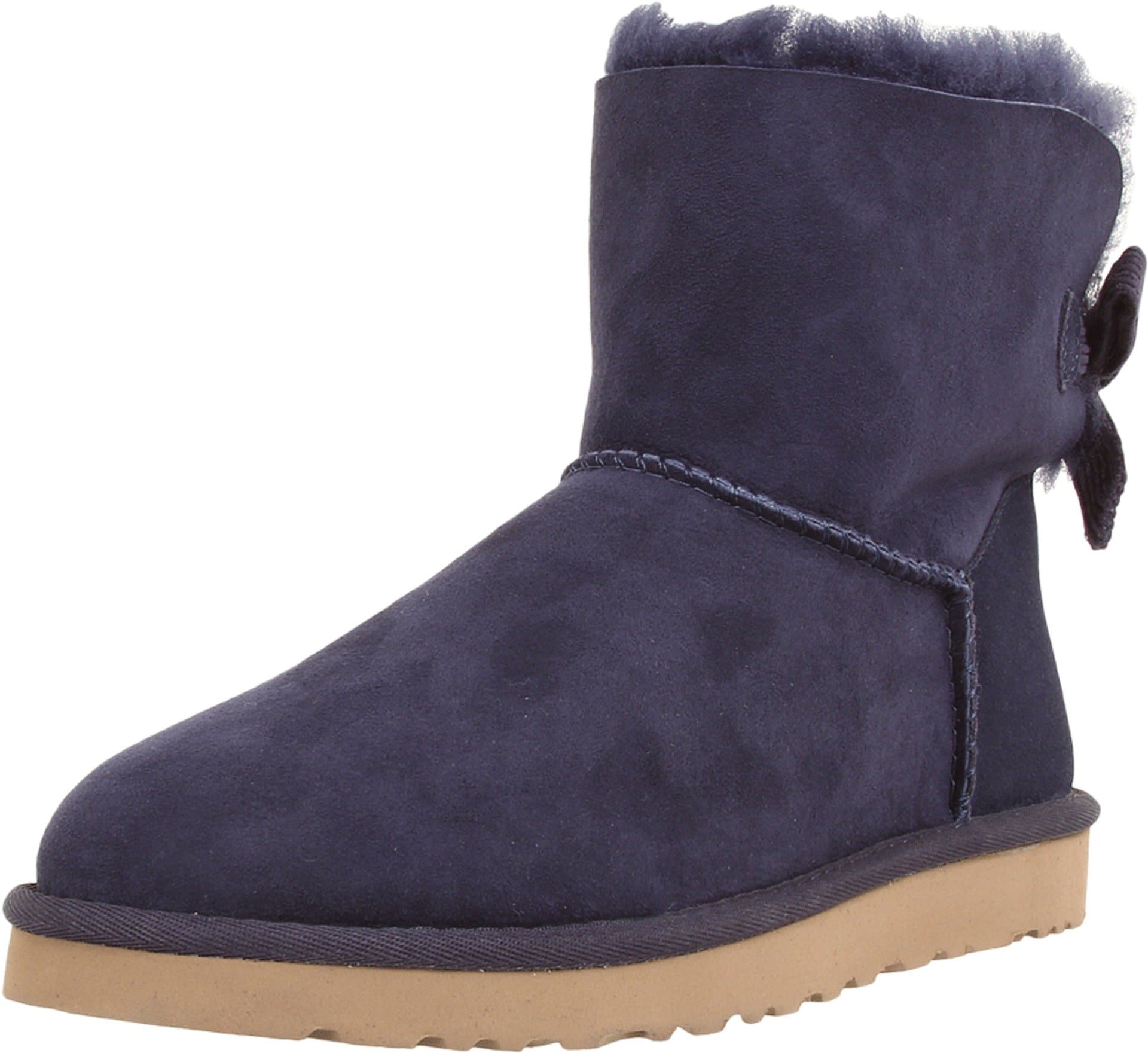 UGG Women's Mini Bailey Bow Corduroy Peacoat Boot 10 B - Medium