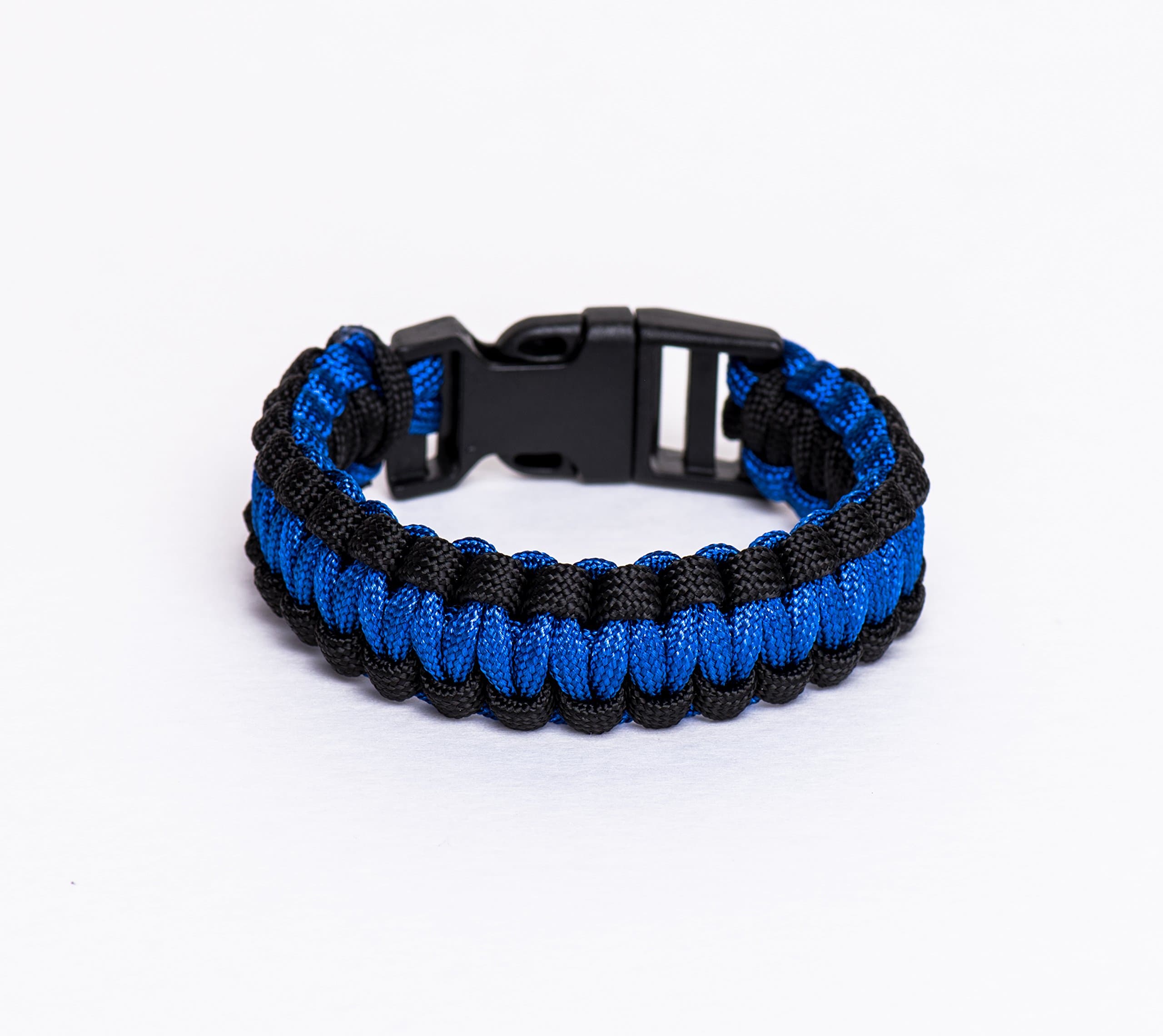 Police Thin Blue Line Paracord Bracelet (Style #1) (Medium)
