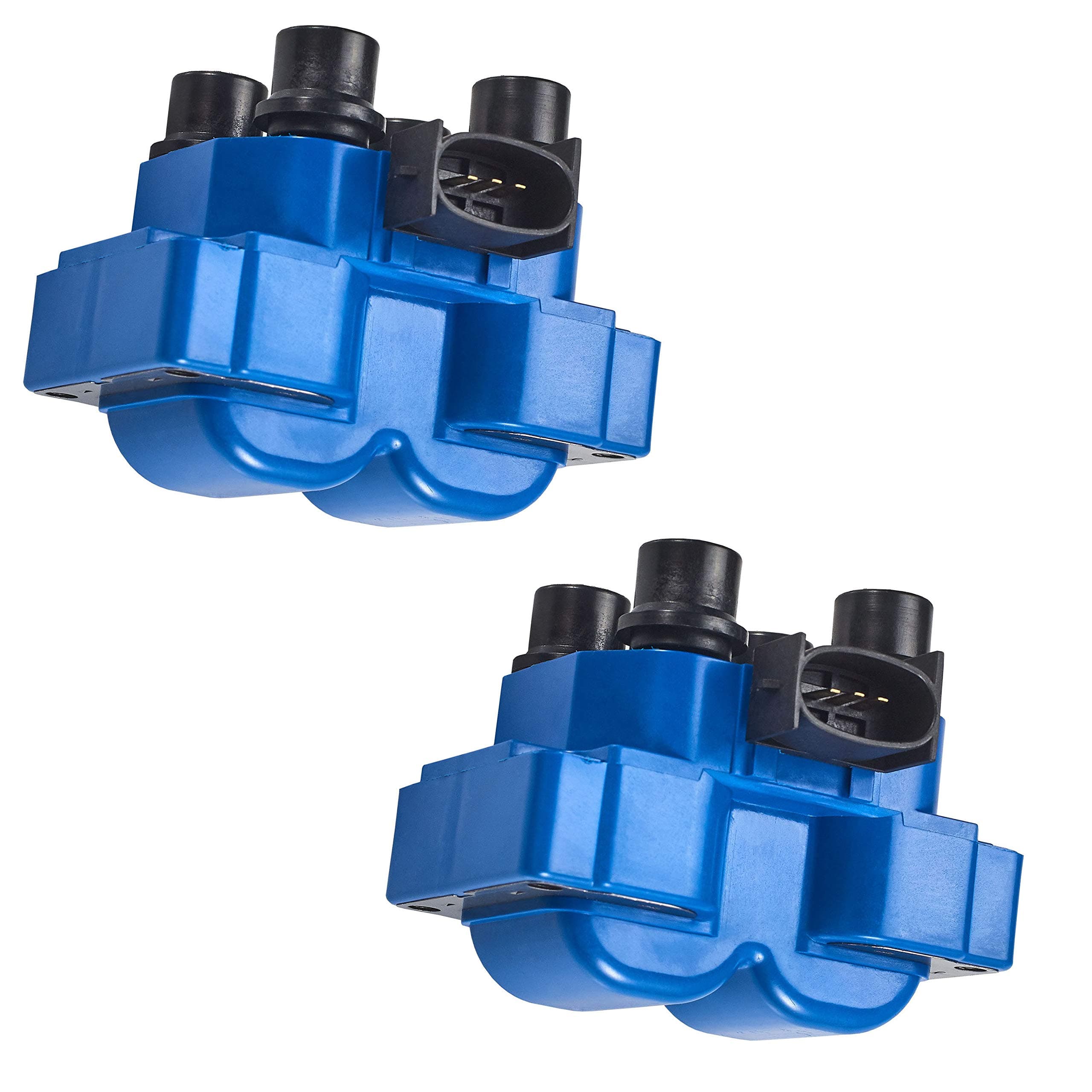 ENASet of 2 Blue Ignition Coil Pack Compatible with Ford Lincoln Mazda Mercury F150 F250 E-150 Escort Explorer Mustang Ranger Town Car Mark VIII B2300 B2500 2.3L 4.6L Replacement for FD487 C924