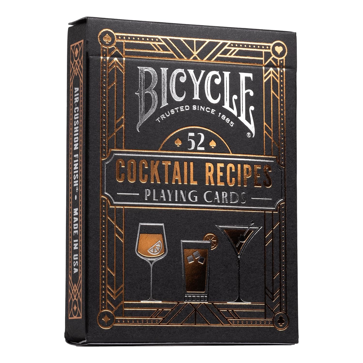 Cocktail Playing Cards, Includes 52 Cocktail Recipes Featuring Old Fashioned, Margarita, Moscow Mule, Daiquiri, and Mojito Cocktail Recipes, 1 Deck