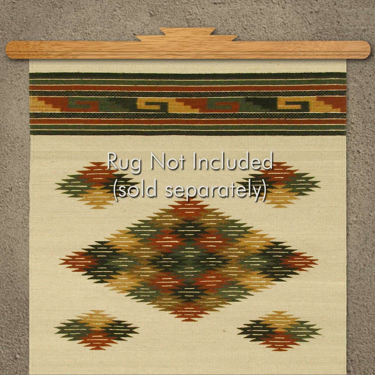 On The Wall Rug Hanger - Natural Oak (24in)